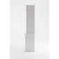 NovaSolo Halifax 57" x 87" White Mahogany Wood Kitchen Hutch Cabinet With Drawers And Glass Doors