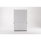 NovaSolo Halifax 57" x 87" White Mahogany Wood Kitchen Hutch Cabinet With Drawers And Glass Doors