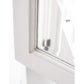 NovaSolo Halifax 57" x 87" White Mahogany Wood Kitchen Hutch Cabinet With Drawers And Glass Doors