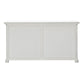 NovaSolo Halifax 63" Classic White Mahogany Bookcase Hutch Cabinet With 4 Doors & 8 Shelves