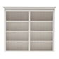 NovaSolo Halifax 63" Classic White Mahogany Bookcase Hutch Cabinet With 4 Doors & 8 Shelves