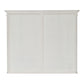 NovaSolo Halifax 63" Classic White Mahogany Bookcase Hutch Cabinet With 4 Doors & 8 Shelves