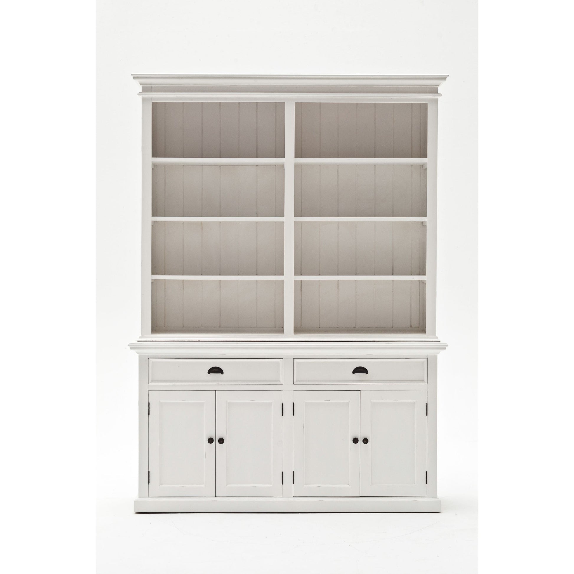 https://kitchenoasis.com/cdn/shop/files/NovaSolo-Halifax-63-Classic-White-Mahogany-Bookcase-Hutch-Cabinet-With-4-Doors-8-Shelves-21.jpg?v=1685853836&width=1946