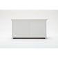 NovaSolo Halifax 63" Classic White Mahogany Bookcase Hutch Cabinet With 4 Doors & 8 Shelves