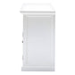 NovaSolo Halifax 63" Classic White Mahogany Buffet With 4 Drawers & 4 Rattan Baskets