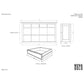 NovaSolo Halifax 63" Classic White Mahogany Buffet With 4 Drawers & 4 Rattan Baskets