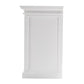 NovaSolo Halifax 64" Classic White Mahogany Buffet With 4 Glass Doors