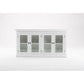 NovaSolo Halifax 64" Classic White Mahogany Buffet With 4 Glass Doors