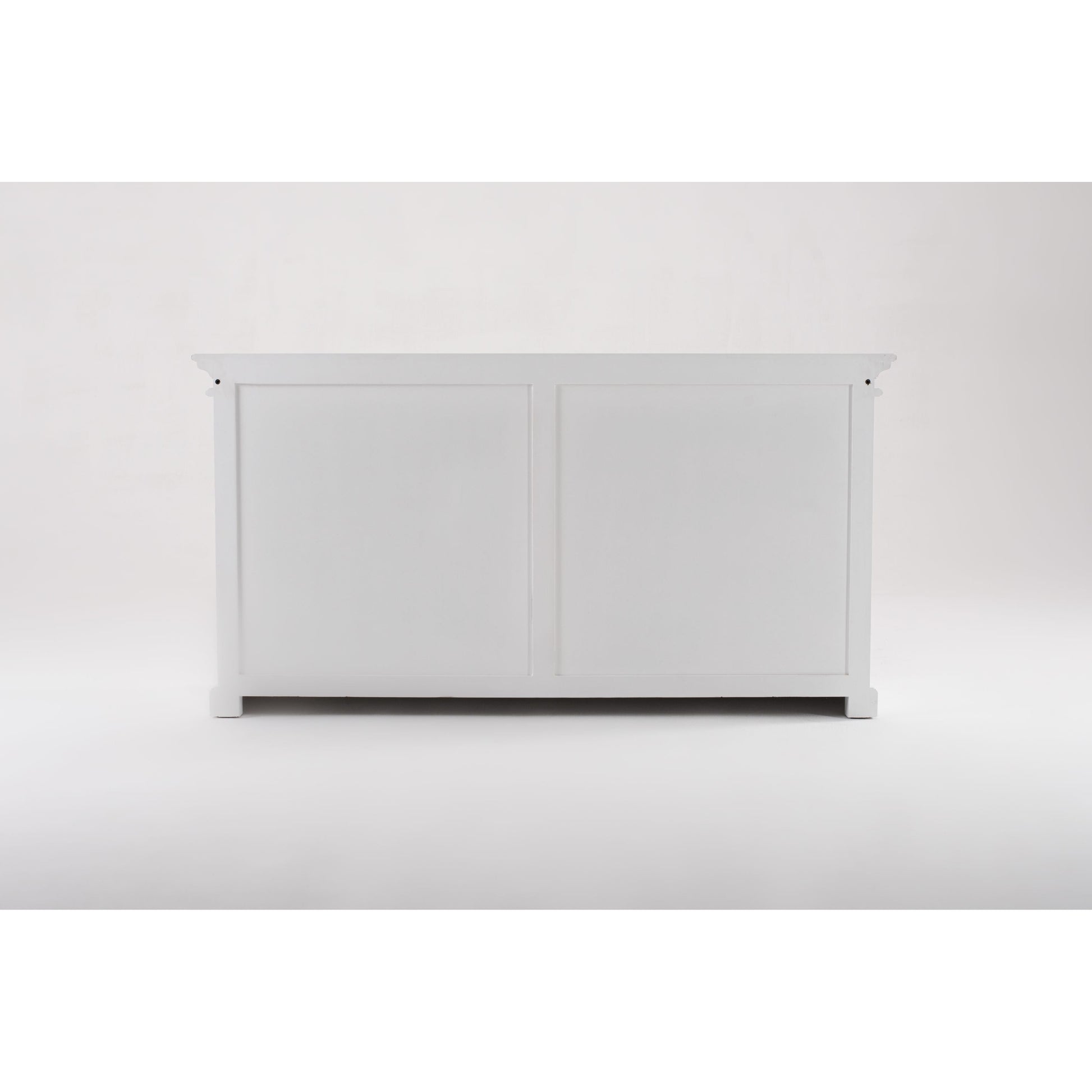 NovaSolo Halifax 64" Classic White Mahogany Buffet With 4 Glass Doors