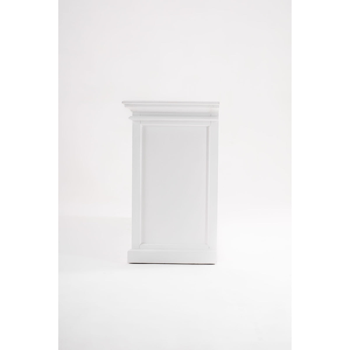 NovaSolo Halifax 64" Classic White Mahogany Buffet With 4 Glass Doors