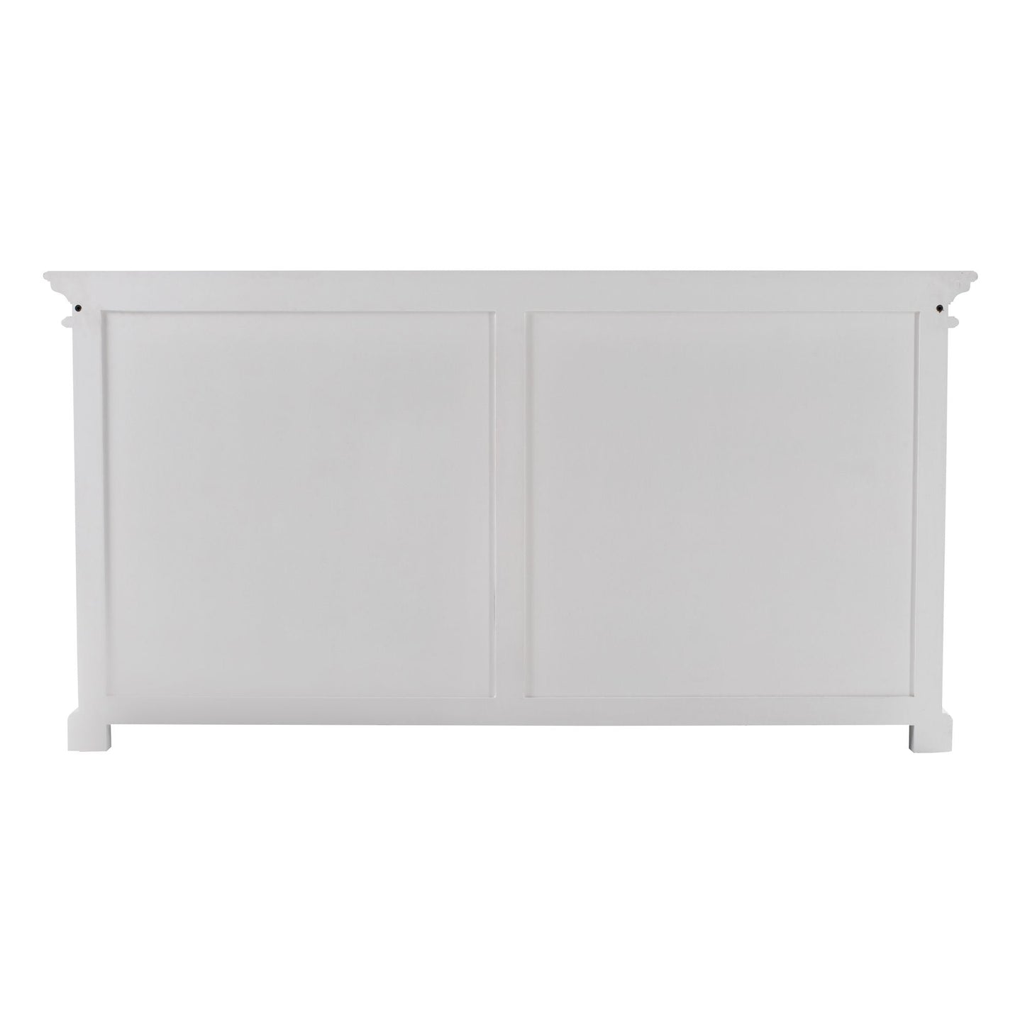 NovaSolo Halifax 64" Classic White Mahogany Buffet With 4 Glass Doors