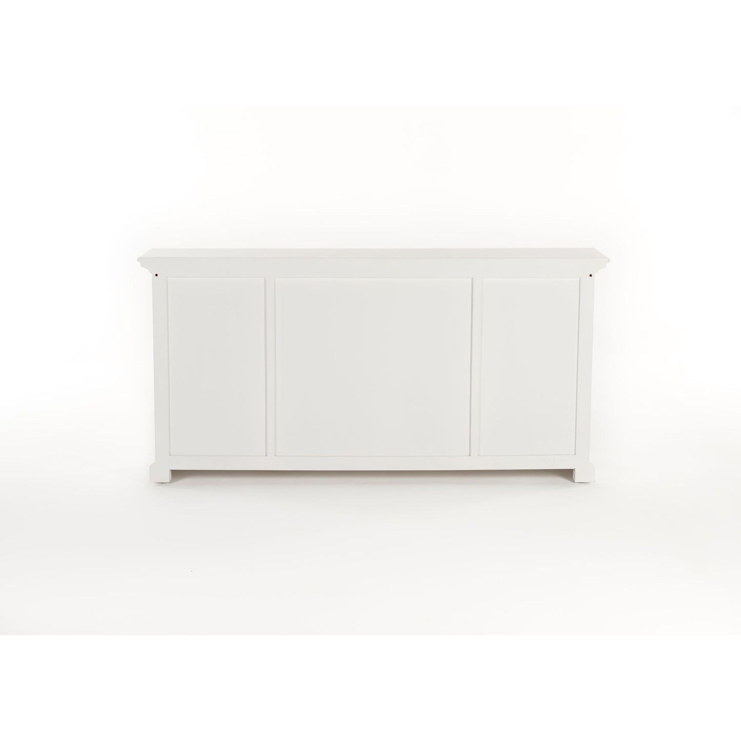 NovaSolo Halifax 65" Classic White Mahogany Buffet With 4 Doors & 3 Drawers