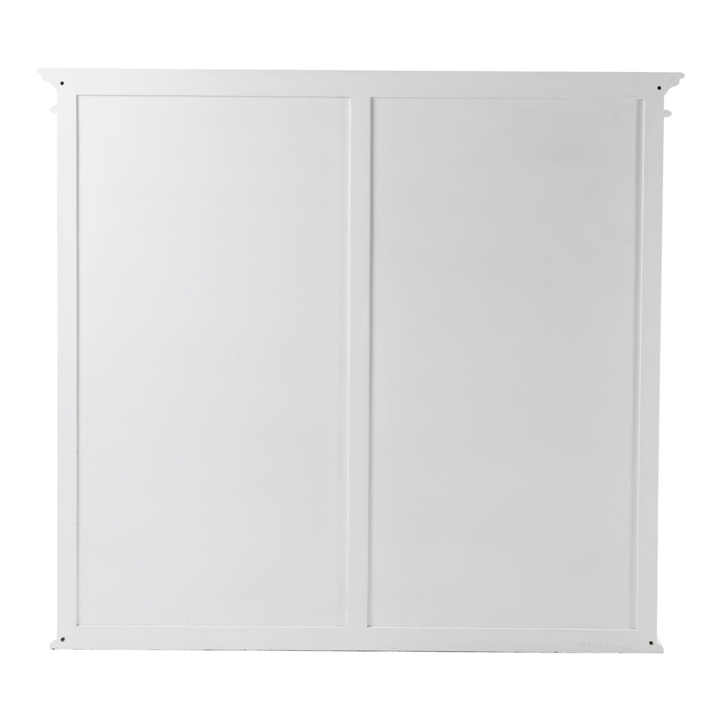 NovaSolo Halifax 65" Classic White Mahogany Double-Bay Hutch Cabinet With 4 Doors & 10 Shelves