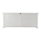 NovaSolo Halifax 65" Classic White Mahogany Double-Bay Hutch Cabinet With 4 Doors & 10 Shelves