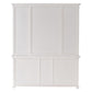 NovaSolo Halifax 71" Classic White Kitchen Hutch Cabinet With 5 Doors & 3 Drawers