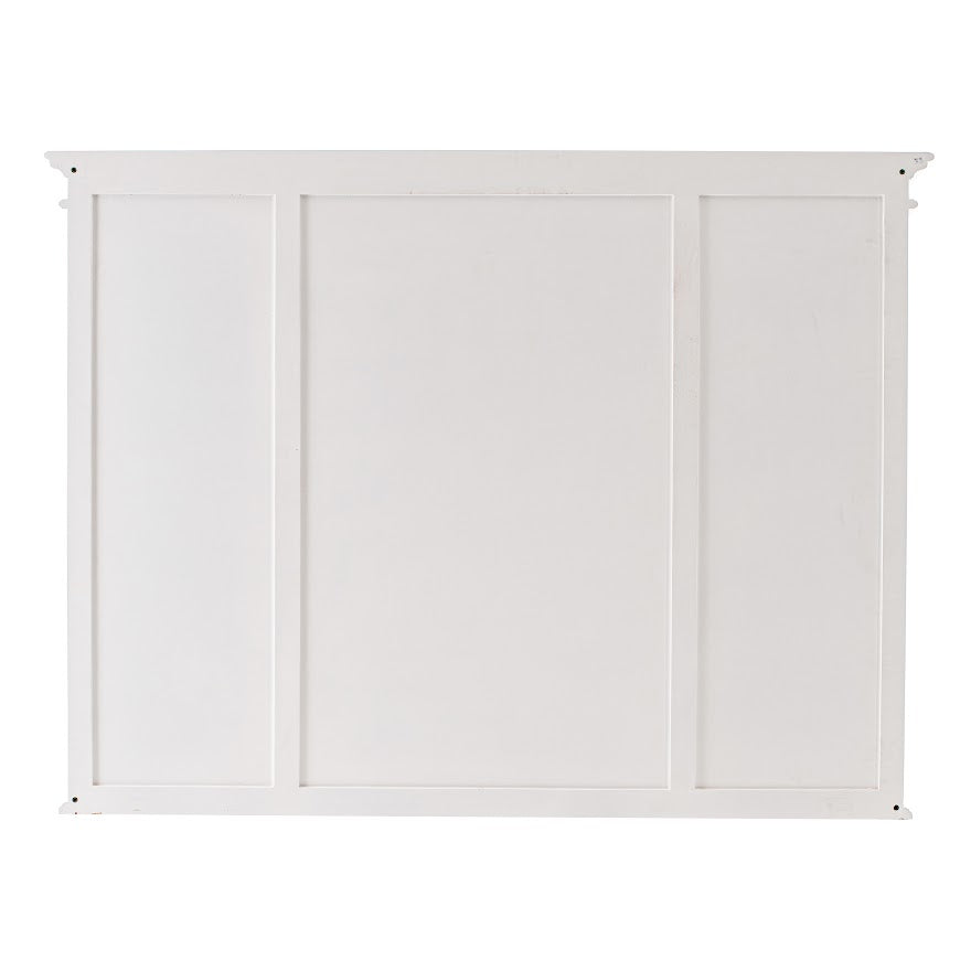 NovaSolo Halifax 71" Classic White Kitchen Hutch Cabinet With 5 Doors & 3 Drawers