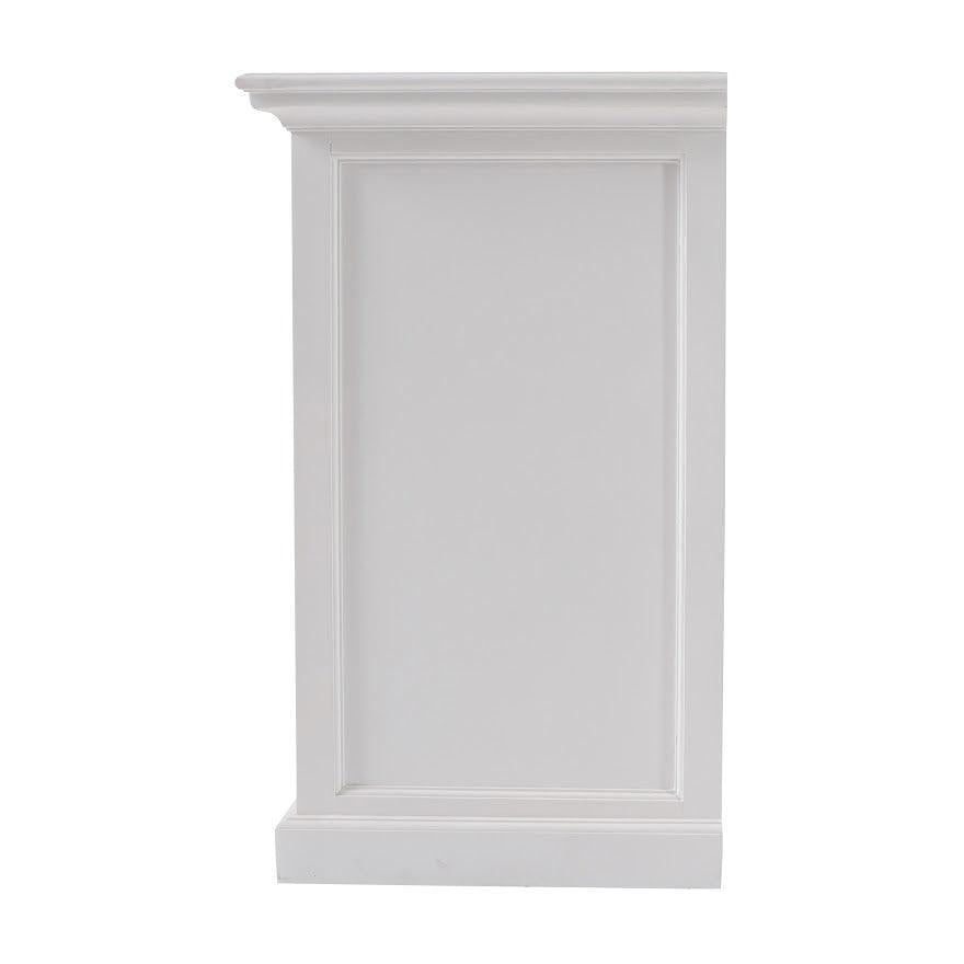 NovaSolo Halifax 71" Classic White Kitchen Hutch Cabinet With 5 Doors & 3 Drawers