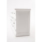 NovaSolo Halifax 71" Classic White Kitchen Hutch Cabinet With 5 Doors & 3 Drawers