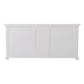 NovaSolo Halifax 71" Classic White Kitchen Hutch Cabinet With 5 Doors & 3 Drawers