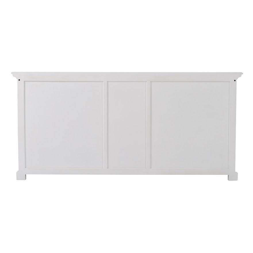 NovaSolo Halifax 71" Classic White Kitchen Hutch Cabinet With 5 Doors & 3 Drawers