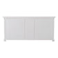 NovaSolo Halifax 71" Classic White Kitchen Hutch Cabinet With 5 Doors & 3 Drawers