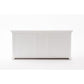 NovaSolo Halifax 71" Classic White Kitchen Hutch Cabinet With 5 Doors & 3 Drawers