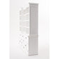 NovaSolo Halifax 71" Classic White Kitchen Hutch Cabinet With 5 Doors & 3 Drawers