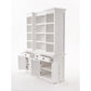 NovaSolo Halifax 71" Classic White Kitchen Hutch Cabinet With 5 Doors & 3 Drawers