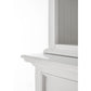 NovaSolo Halifax 71" Classic White Mahogany Bookcase Hutch Cabinet With 5 Doors & 8 Shelves