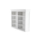 NovaSolo Halifax 71" Classic White Mahogany Bookcase Hutch Cabinet With 5 Doors & 8 Shelves