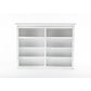 NovaSolo Halifax 71" Classic White Mahogany Bookcase Hutch Cabinet With 5 Doors & 8 Shelves