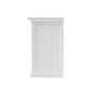 NovaSolo Halifax 71" Classic White Mahogany Bookcase Hutch Cabinet With 5 Doors & 8 Shelves