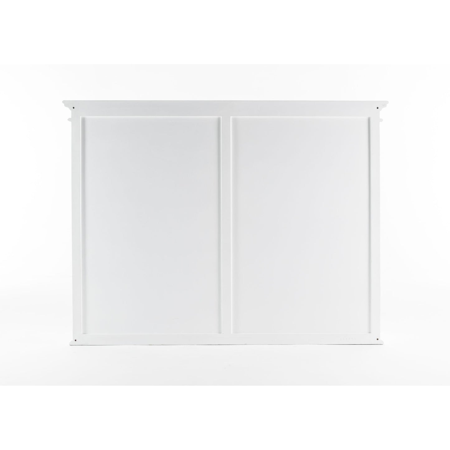 NovaSolo Halifax 71" Classic White Mahogany Bookcase Hutch Cabinet With 5 Doors & 8 Shelves