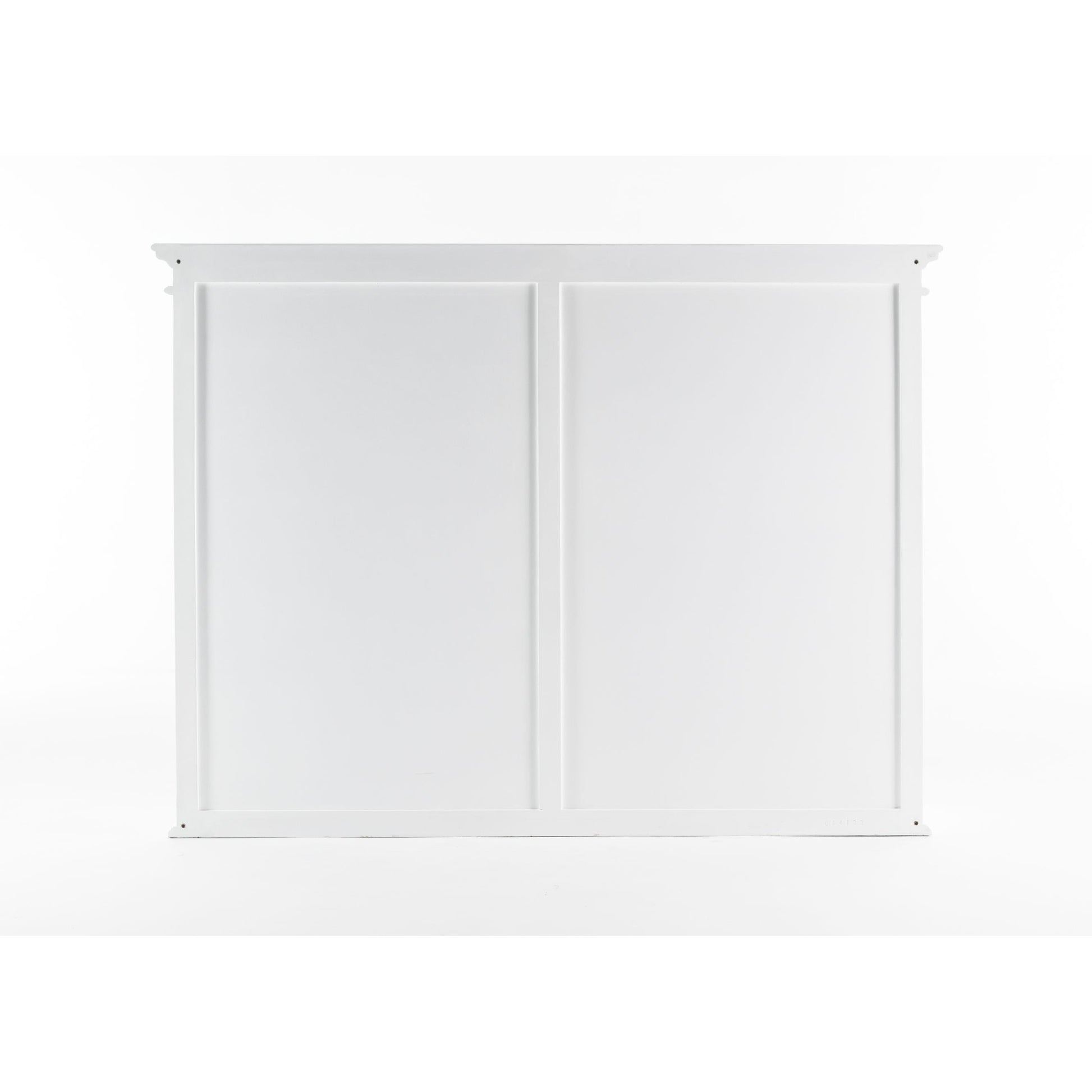 NovaSolo Halifax 71" Classic White Mahogany Bookcase Hutch Cabinet With 5 Doors & 8 Shelves