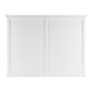 NovaSolo Halifax 71" Classic White Mahogany Bookcase Hutch Cabinet With 5 Doors & 8 Shelves