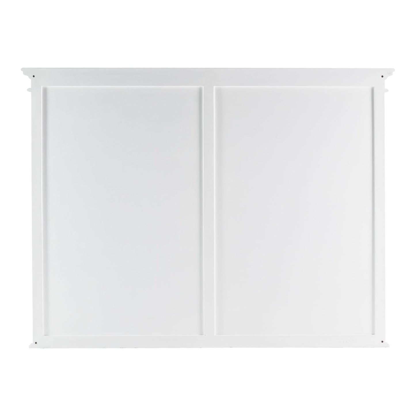 NovaSolo Halifax 71" Classic White Mahogany Bookcase Hutch Cabinet With 5 Doors & 8 Shelves