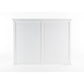 NovaSolo Halifax 71" Classic White Mahogany Bookcase Hutch Cabinet With 5 Doors & 8 Shelves