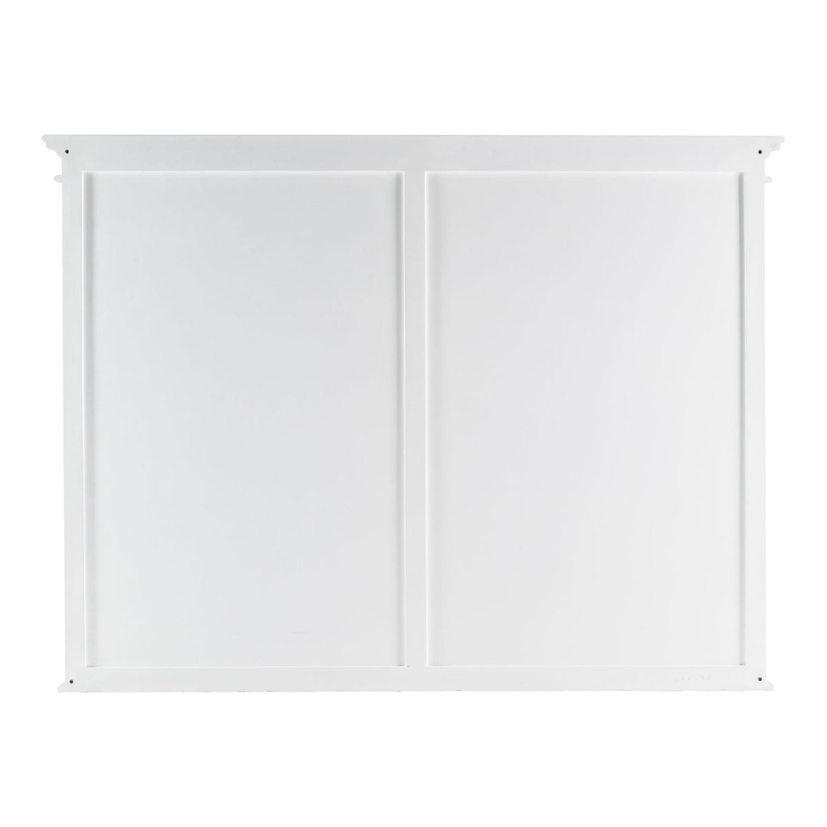 NovaSolo Halifax 71" Classic White Mahogany Bookcase Hutch Cabinet With 5 Doors & 8 Shelves