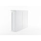 NovaSolo Halifax 71" Classic White Mahogany Bookcase Hutch Cabinet With 5 Doors & 8 Shelves