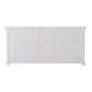 NovaSolo Halifax 71" Classic White Mahogany Buffet With 5 Doors & 3 Drawers