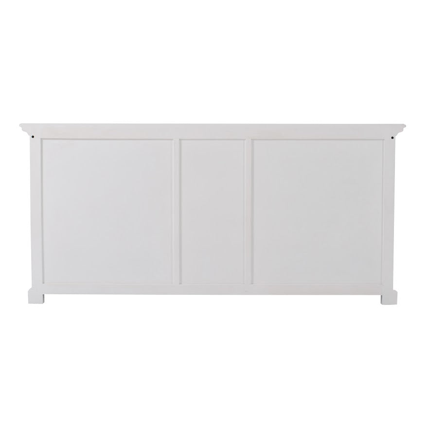 NovaSolo Halifax 71" Classic White Mahogany Buffet With 5 Doors & 3 Drawers