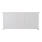 NovaSolo Halifax 71" Classic White Mahogany Buffet With 5 Doors & 3 Drawers
