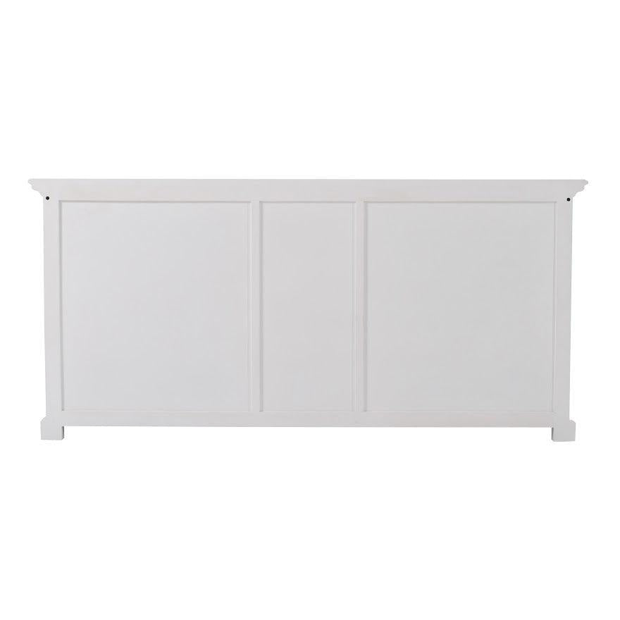 NovaSolo Halifax 71" Classic White Mahogany Buffet With 5 Doors & 3 Drawers