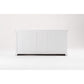 NovaSolo Halifax 71" Classic White Mahogany Buffet With 5 Doors & 3 Drawers