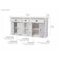 NovaSolo Halifax 71" Classic White Mahogany Buffet With 5 Doors & 3 Drawers