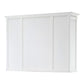 NovaSolo Halifax 71" Classic White Mahogany Library Hutch Cabinet With 4 Rattan Baskets