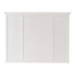 NovaSolo Halifax 71" Classic White Mahogany Library Hutch Cabinet With 4 Rattan Baskets