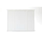 NovaSolo Halifax 71" Classic White Mahogany Library Hutch Cabinet With 4 Rattan Baskets