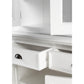NovaSolo Halifax 79" Classic White Buffet Hutch Cabinet Unit With 4 Bevelled Glass Doors
