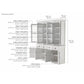 NovaSolo Halifax 79" Classic White Buffet Hutch Cabinet Unit With 4 Bevelled Glass Doors